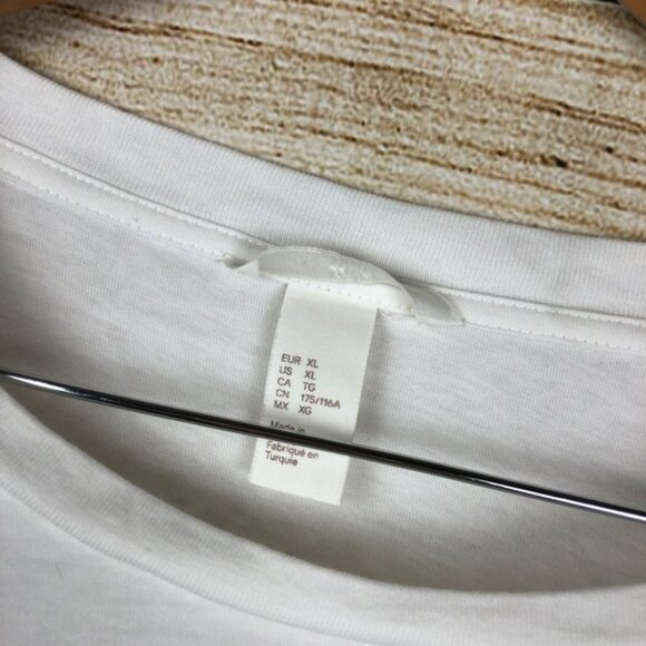 H&M white ruffle shirt size XL // 0651 - Picture 2 of 6